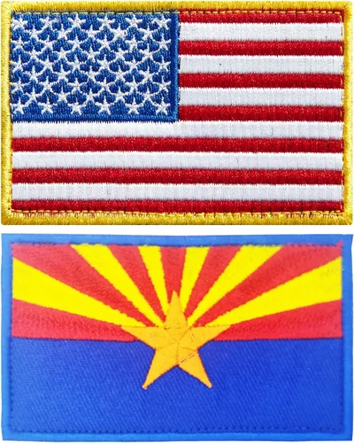 Miniatura 24 de stidsds Paquete de 2 parches de bandera estadounidense de Chicago de Estados Unidos, parches bordados, banderas de Estados Unidos, parche táctico