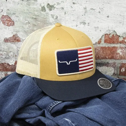 Miniatura 4 de Kimes Ranch Gorra de American Trucker ajustable con logotipo de perfil medio para hombre