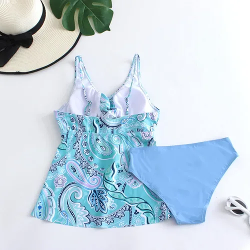 Miniatura 4 de Women's Sexy Slim Fit Bathing Suit Printed Sling Split Bikini Plus Size Swimsuit Casual Swimwear (Two Piece)