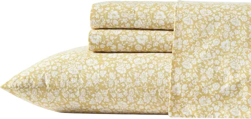 Miniatura 21 de Laura Ashley - Sábanas King, Juego de Ropa de Cama de Percal de Algodón, Ligero y Transpirable para el Hogar (Emogene Naranja Quemado, King)