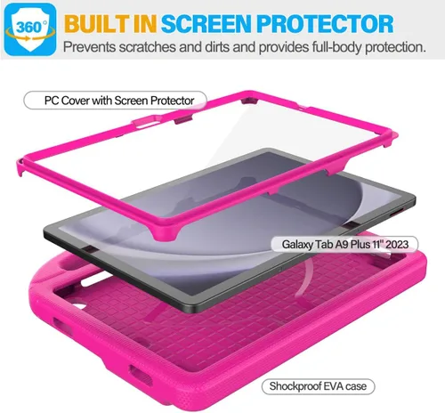 Miniatura 6 de SUPLIK Funda para niños para Samsung Galaxy Tab A11 Plus 2025 & A9 Plus 2023 de 11 pulgadas, Funda para Galaxy Tab A11+/A9+ con protector