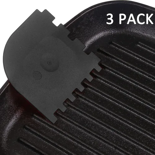 Miniatura 7 de Juego de 3 herramientas de plástico para rascador de parrilla para limpiador de plancha, accesorios de hierro fundido, kit de herramientas