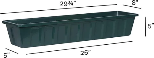 Miniatura 2 de Root & Vessel Poly-Pro - Maceta de plástico para flores, color verde cazador, 30 pulgadas