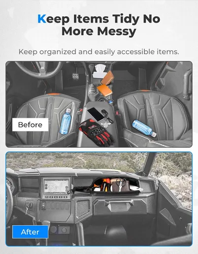 Miniatura 3 de KEMIMOTO Bolsa de almacenamiento UTV, bolsa de almacenamiento para tablero de instrumentos UTV compatible con Polaris General 1000/4 1000 / XP 1000