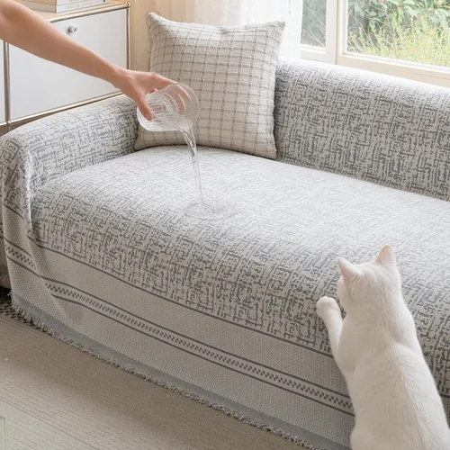 Miniatura 9 de Funda de Sofá Reversible Resistente al Desgaste, Funda Gruesa de Chenilla para Sillón y Sofá, Funda de Sofá Apta para Mascotas, Protector de Muebles