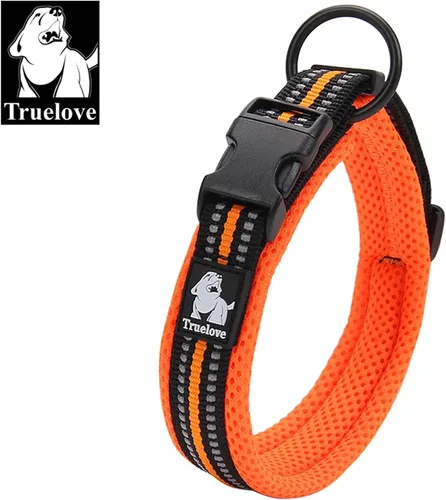 Miniatura 9 de Truelove TLC5011 - Collar para perro reflectante con hebilla Duraflex de alta calidad, cincha de nailon de alta calidad, sin estrangulamiento, Negro