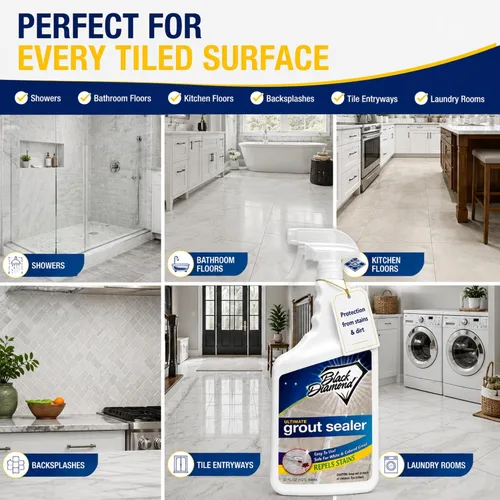 Miniatura 4 de SELLADOR DE LECHADA ULTIMO – Protección profesional para azulejos, piedra y lechada para duchas, pisos y salpicaderos Fácil de limpiar, repelente