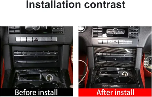 Miniatura 2 de YIWANG Cubierta del marco del panel del interruptor del aire acondicionado de la consola interior del ABS para Mercedes Benz Clase E W212 2014 2015