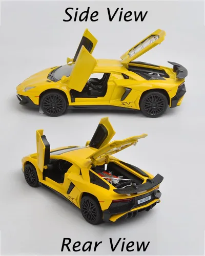 Miniatura 6 de iLooboo Vehículo de juguete coleccionable Lamborghini de aleación con luces y sonido