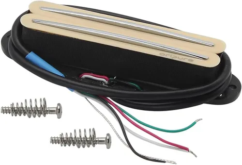 Miniatura 6 de OriPure Pastillas de doble carril caliente Alnico5 Humbucker de un solo tamaño de bobina 15-16K Fit ST/SQ Style Guitarra eléctrica, color negro