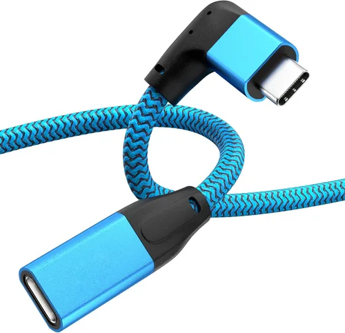 Miniatura 7 de UseBean Cable de extensión USB C en ángulo recto de 0.6 pies, 90 grados USB-C 3.2 Gen 2 20Gbps macho a hembra tipo C 4K cable extensor de video
