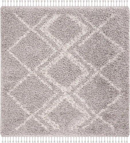 Miniatura 27 de SAFAVIEH Pro Luxe Shag Collection - Alfombra de pasillo, 2 pies 6 pulgadas x 6 pies, color crema y azul, diseño de borlas bohemias, no desprende