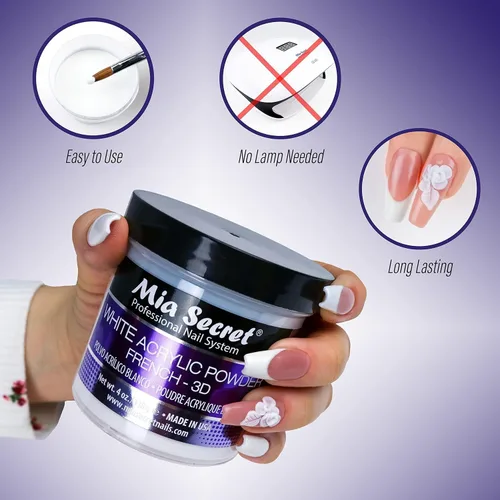 Miniatura 4 de Mia Secret Polvo acrílico blanco (2oz)
