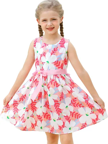 Miniatura 33 de Vestido de verano para niña, de algodón, con diseño floral