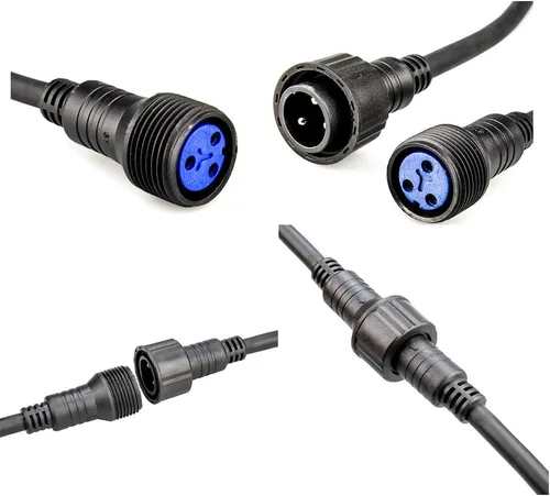 Miniatura 5 de Cable de alimentación impermeable, 3 pines 13AWG 2.5mm2, conector impermeable, cable de extensión de alimentación, 16.4 ft, 16.4 pies, IP65, cable