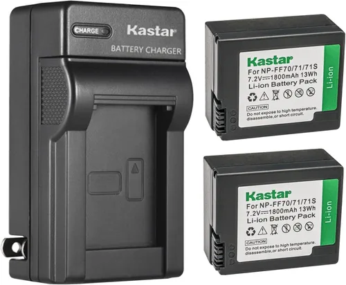 Miniatura 5 de Kastar NP-FF70 Reemplazo del cargador de batería de pared de CA para Sony DCR-PC108E, DCR-PC109, DCR-PC109E, DCR-PC350, DCR-PC350E, DCR-IP1