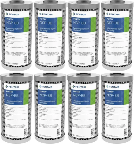Miniatura 7 de Pentair Pentek NCP-20 Filtro de agua de carbono, 20 pulgadas, cartucho de filtro plisado impregnado de carbono sin celulosa para toda la casa, 20 x