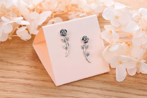 Miniatura 5 de Aretes colgantes de plata de ley 925 para mujeres adolescentes y niñas