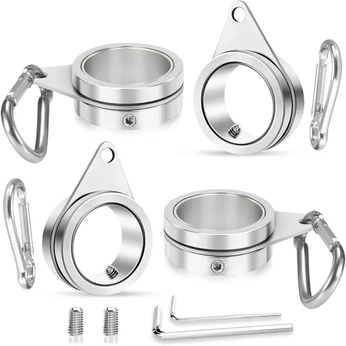 Anillos giratorios de asta de bandera de 1 pulgada, clips giratorios de aleación de aluminio anti-envoltura de 360°, anillos giratorios de montaje
