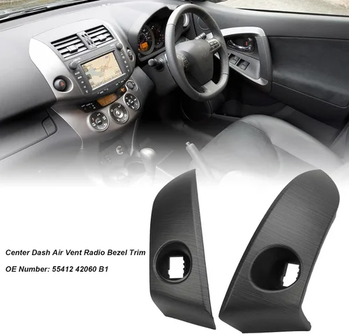 Miniatura 2 de 55412-42060-b1 CenterAir Vent Radio Bisel Trim for2006-2012, mejora la apariencia, construcción