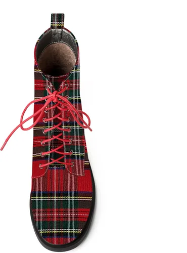 Miniatura 100 de ROSERWISH Botas altas de tacón bajo y grueso para mujer, con cordones, cómodas, modernas, con puntera redonda, de 2.5 pulgadas