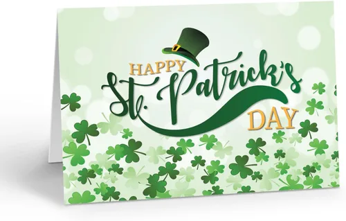 Miniatura 13 de Stonehouse Collection Surtido de tarjetas de felicitación del día de San Patricio, tarjetas irlandesas de la suerte, trébol, duende, decoraciones