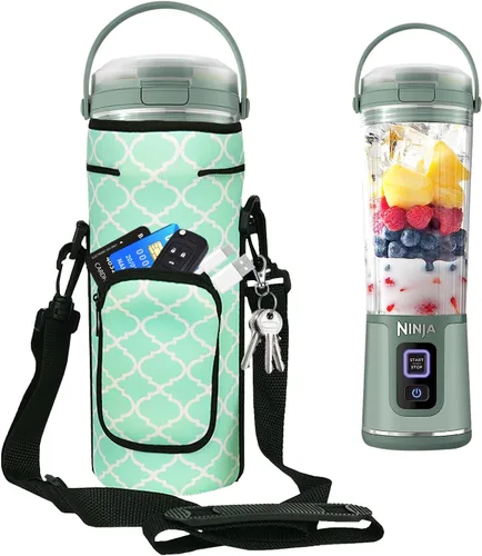 Miniatura 12 de Funda de almacenamiento para licuadora portátil Ninja Blast con correa para el hombro y bolsillo para accesorios Compatible con Ninja Negro
