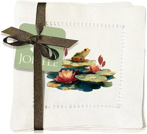 Miniatura 19 de Jolitee Servilletas decorativas de cóctel con punto vainica, 6 x 6 pulgadas, lavables, similares al lino, hechas a mano para el entretenimiento