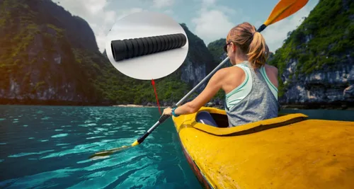 Miniatura 5 de JK - 2 empuñaduras para remo de kayak, accesorios de silicona antideslizante para remo de kayak