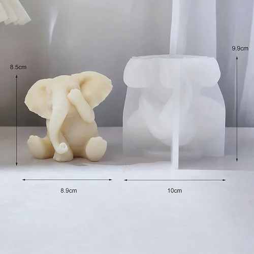 Miniatura 4 de Moldes de Elefante Molde de Vela de Resina - Moldes de Silicona para Fundición de Resina para Decoración del Hogar y Fabricación de Velas Molde