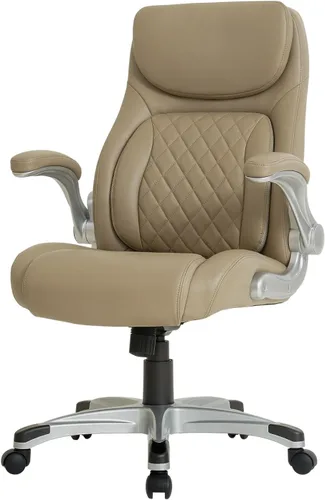 Nouhaus +Posture Silla de Oficina Ergonómica de Cuero PU. Soporte Lumbar Click5 con Reposabrazos FlipAdjust. Silla Ejecutiva Moderna y Silla de Topo