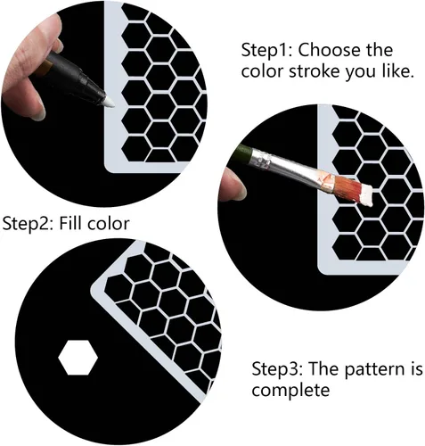 Miniatura 4 de GORGECRAFT Plantillas de nido de abeja de 11.8 x 11.8 in, grande, lavable, reutilizable, de plástico, cuadrado, para pintar en pared de madera