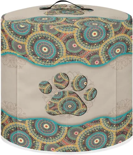 Miniatura 44 de Suobstales Cubierta para aparato con estampado de estrellas de mar de playa, cubierta antipolvo, funda portátil para olla a presión con bolsillo