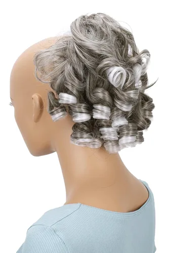 Miniatura 19 de CAISHA - Postizo Jumbo de Cabello Elástico para Recogidos Voluminosos y Rizos Desaliñados, Color Rubio Claro, G5L rubio claro #22T613 G5L