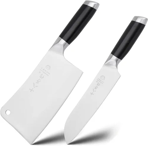Miniatura 11 de Juego de cuchillos de cocina SHI BA ZI ZUO, cuchillo de carne, cuchillo de chef, cuchillo santoku profesional con mango de diseño ergonómico