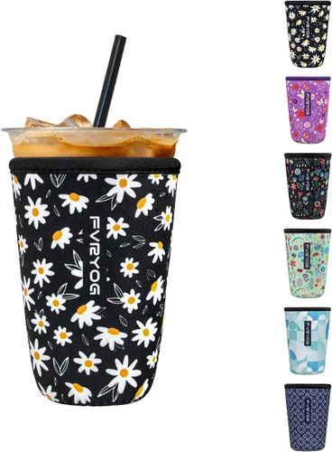 Miniatura 9 de Fundas de neopreno reutilizables aisladas para café helado, fundas para tazas de café helado, fundas para bebidas heladas y calientes