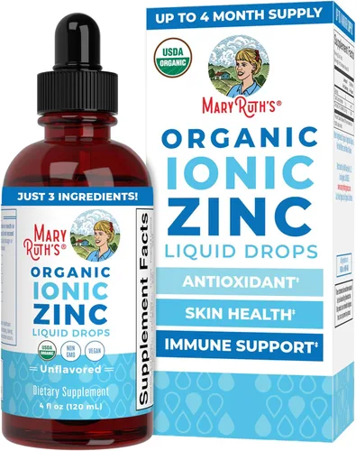MaryRuth Organics Suplementos de zinc para apoyo inmunológico | Zinc iónico para niños y adultos | Suplemento de zinc líquido | Suministro para 40