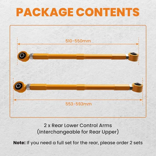 Miniatura 3 de Brazos de inclinación ajustables para Mini Cooper 2002-2013 R50 R52 R53 R56 R57 R58 R59 R60 R61, kit de brazo de control inferior trasero, -4 a +4