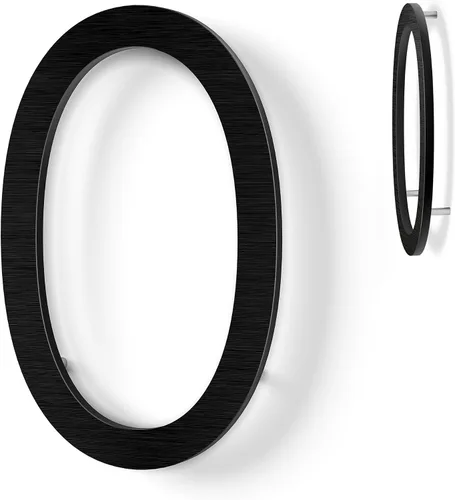 Números de casa flotantes de 8 pulgadas, números de dirección para casas grandes, números de casa modernos de metal negro para exteriores, calle,