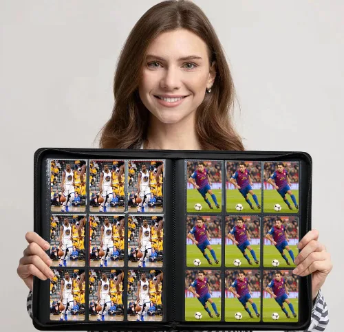 Miniatura 2 de Carpeta de Tarjetas Coleccionables Premium con Cremallera de 9 Bolsillos, 540 Bolsillos de Doble Cara con Carga Lateral, Álbum Organizador