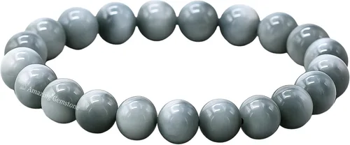 Miniatura 504 de Amazing Gemstone Pulsera de cristal para mujeres y hombres, pulsera de cristal curativo de protección, pulsera elástica con cuentas de piedras