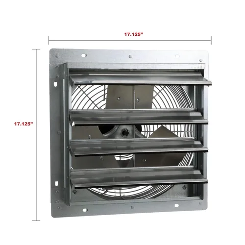 Miniatura 6 de Extractor de TPI de accionamiento directo con obturador instalado, monofásico, 120 V, Gris, 1
