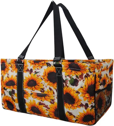 Miniatura 69 de NGIL Bolsa de comestibles reutilizable extra grande plegable de gran tamaño para comestibles, almacenamiento, picnic, playa, Flecha-negro
