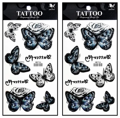 Miniatura 5 de Tatuajes 2 hojas de fantasía ángel águila pájaro alas temporales tatuajes adhesivos falsos cuerpo brazo pecho hombro tatuajes para adolescentes, 32.