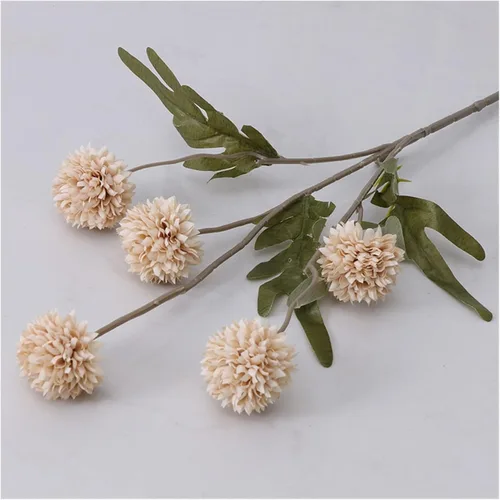 Miniatura 12 de Fake Flowers Dandelion Flower Ball Branch Silk Artificial Flowers Home Wedding Decor Flore Arrangement Accessaries Fake Flores Artificial Flowers