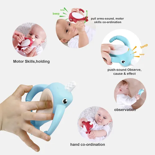 Miniatura 3 de El mejor juguete para bebés de 4 meses, juguetes de dentición para bebés de 3 a 6 a 12 meses, juguetes de alivio de la dentición, juguete Montessori