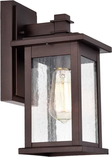 Miniatura 7 de MICSIU Luces de Porche de Bronce Frotado con Aceite para Pared Exterior, Lámparas Exteriores Impermeables Estilo Granja con Casquillos E26