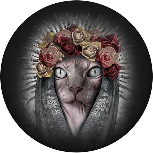 Miniatura 3 de Sphynx Cat I - Popsocket de metal y gótico mexicano – PopSockets Grip y soporte para teléfonos y tabletas