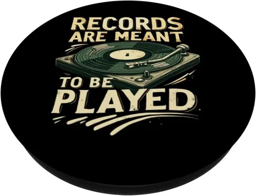 Miniatura 2 de Vinyl Record Collector Retro Music Turntable Lover PopSockets Adhesive PopGrip
