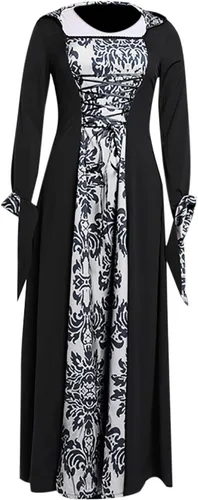 Miniatura 4 de Vestido renacentista de Halloween para mujer, talla grande, disfraces victorianos, longitud al suelo, vestidos medievales, elegante, vestido de baile